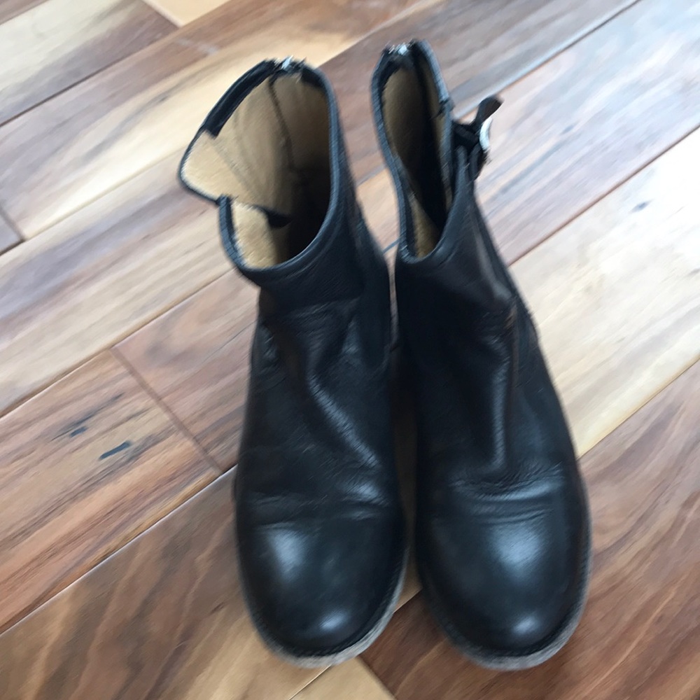 Frye black leather boots.  Size 7